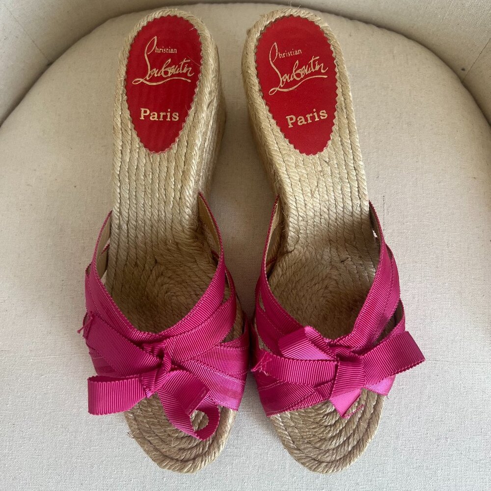 CHRISTIAN LOUBOUTIN size 41 Espadrill Wedge